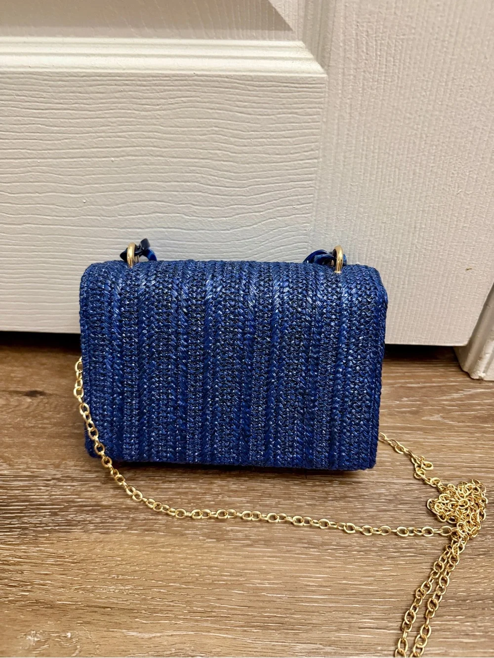 Shiraleah Marisol Woven Mini Bag in Navy Blue